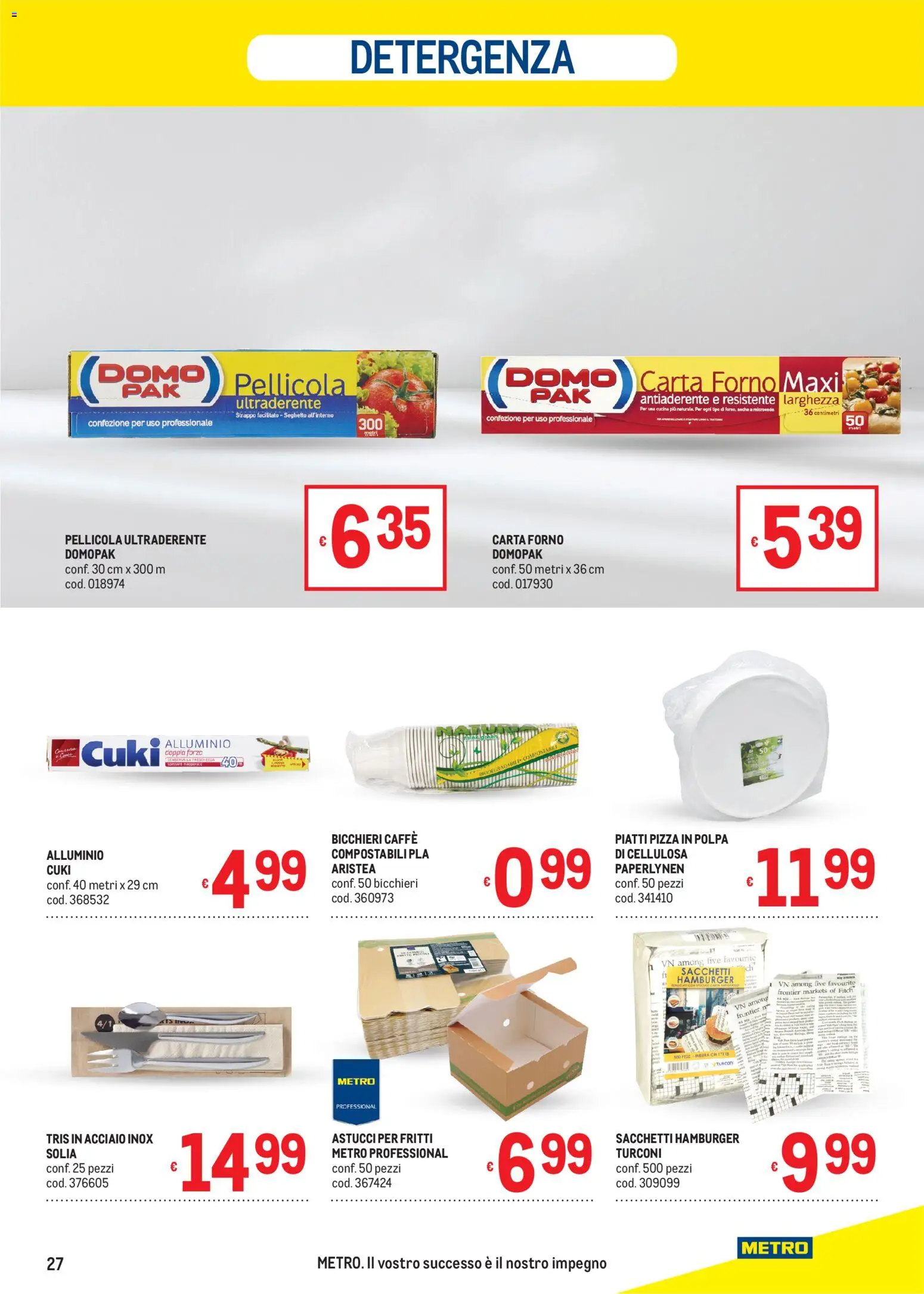 Anteprima dell'opuscolo Metro volantino dal negozio Metro valido da 22/10/2026 - Pizza, Hamburger, Forno, Caffè, Piatti, Microonde, Pellicola, Carta forno