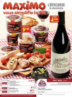 Prévisualisation de Maximo catalogue epicerie du magasin Maximo formulaire valide 27/04/2026