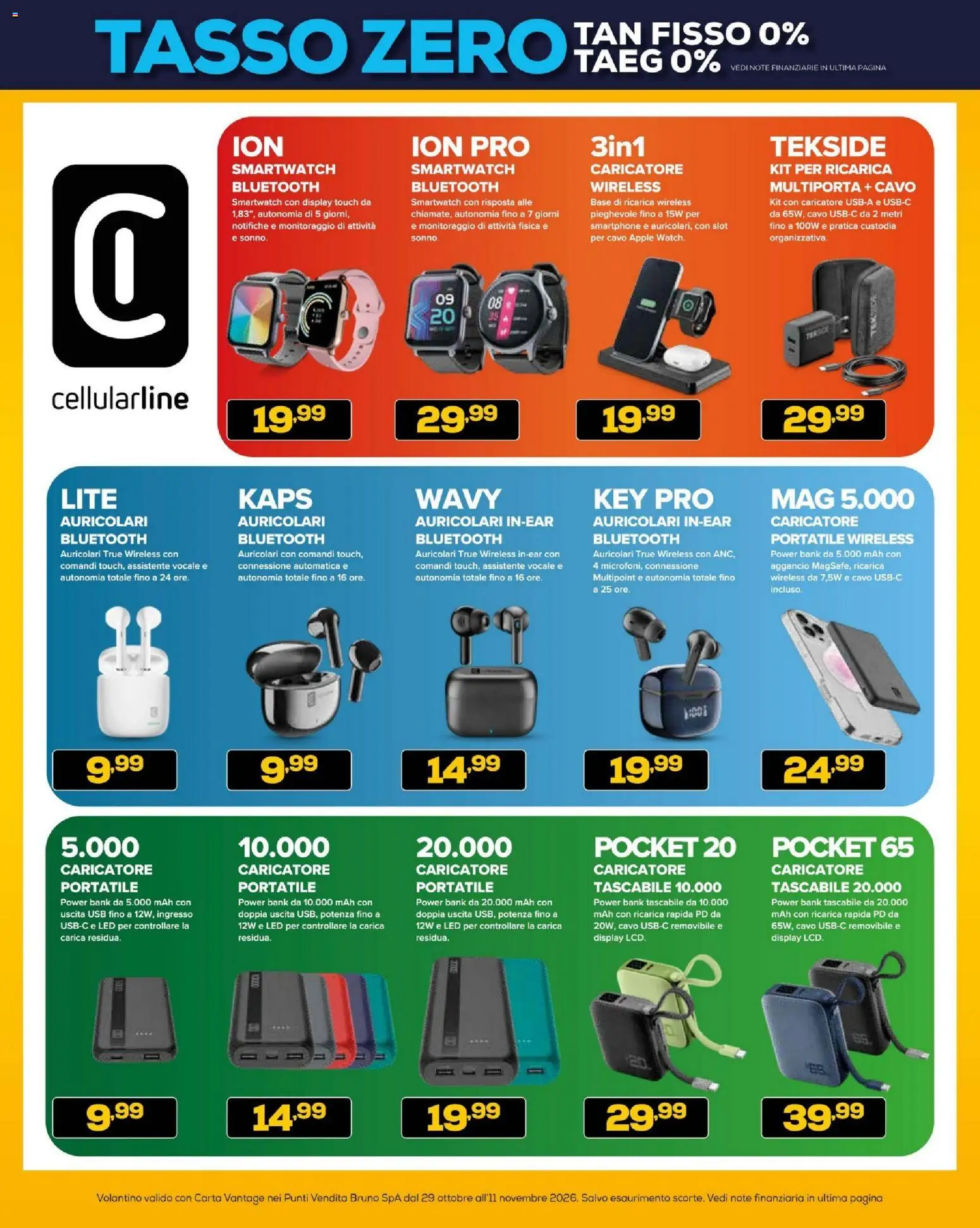 Anteprima dell'opuscolo BRUNO Black Friday ML dal negozio BRUNO valido da 29/10/2026 - Smartphone, Smartwatch, Power bank, Cavo, USB, Auricolari