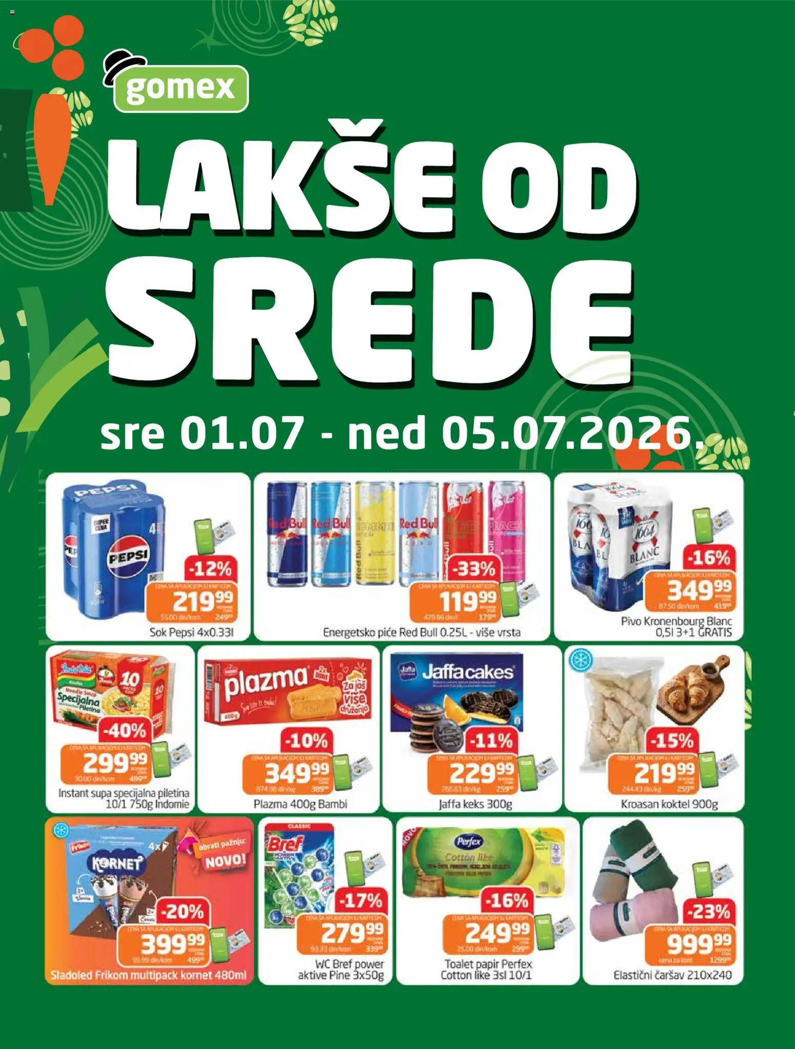Pregled Gomex kataloga - važi od 01.07.2026