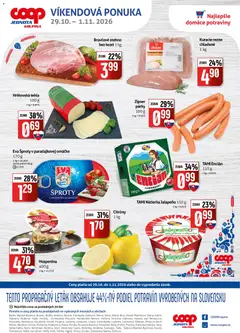 Náhľad COOP Jednota letáku platného od 29.10.2026