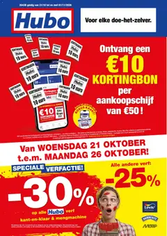 Voorbeeld van Hubo Folder van winkel Hubo geldig vanaf 21/10/2026