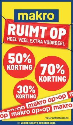 Voorbeeld van Makro folder - Ruimt op van winkel Makro geldig vanaf 26-08-2026