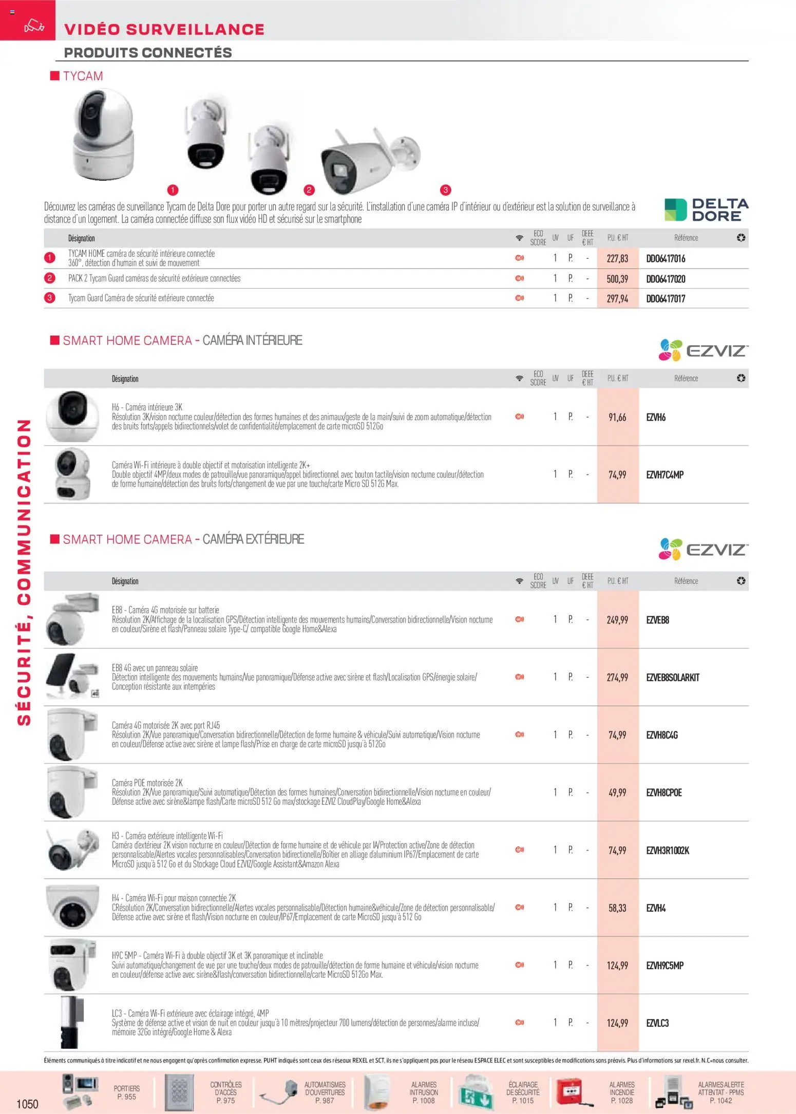 Prévisualisation de Brochure sécurité, communication du magasin Rexel formulaire valide 18/11/2025 - Vidéo, Panneau solaire, Smartphone, Batterie, Lampe, Éclairage, Caméra, Caméra de sécurité