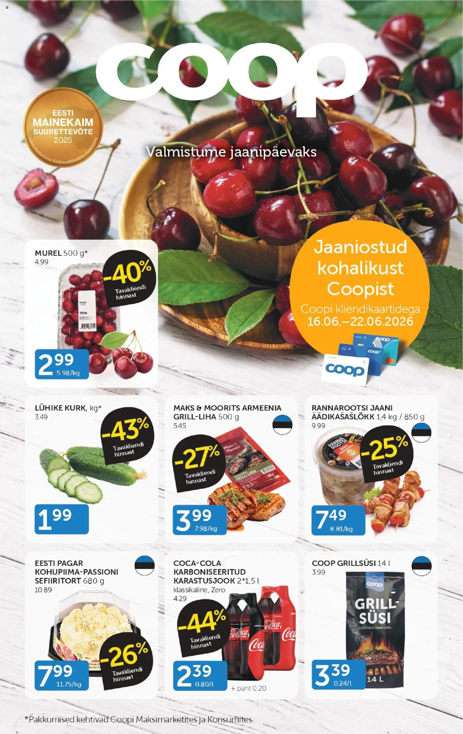 Coop kliendilehe eelvaade alates 16.06.2026