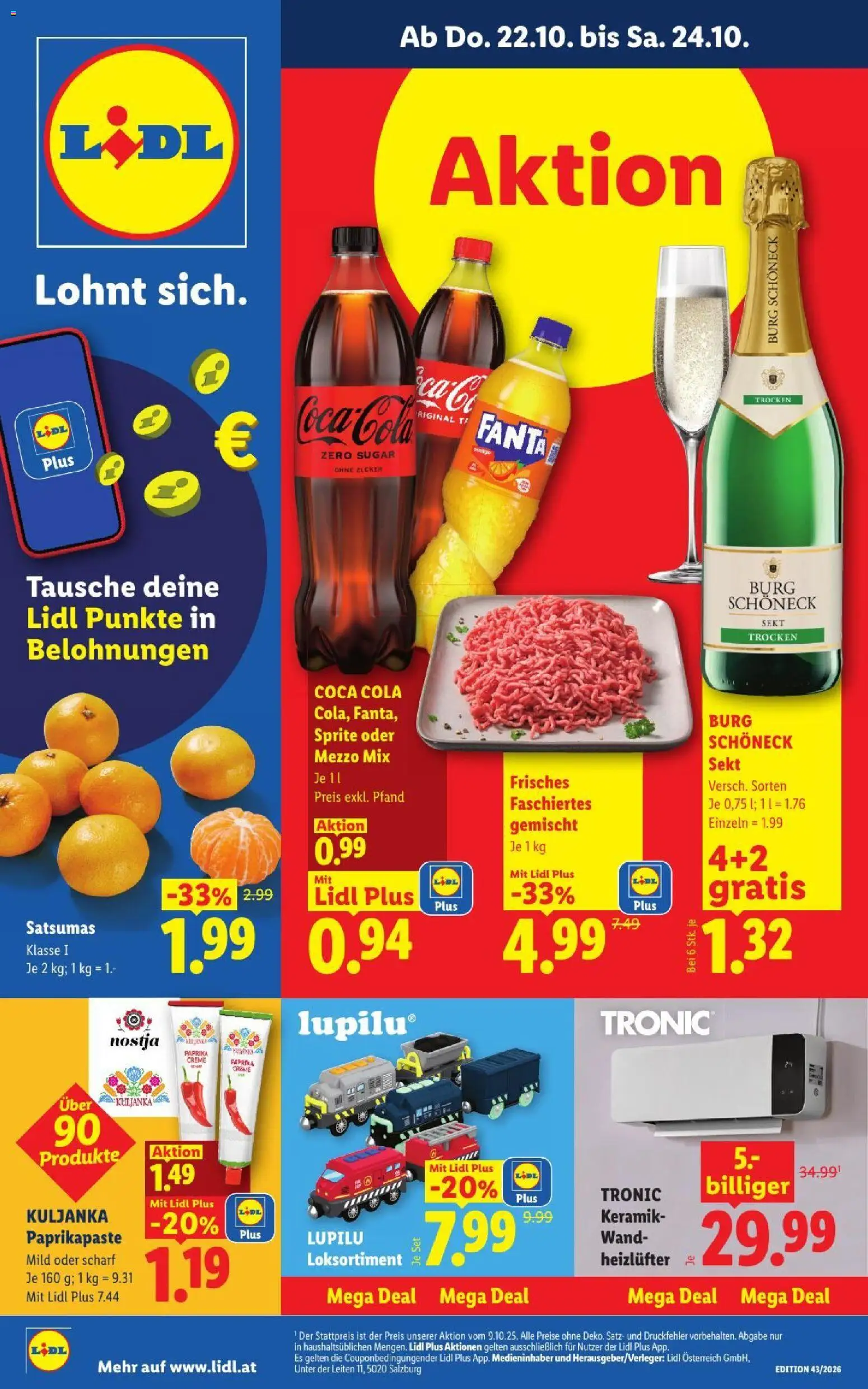Vorschau der Angebote: Lidl Lidl Flugblatt gültig ab 22.10.2026 - Zucker, Fanta, Creme