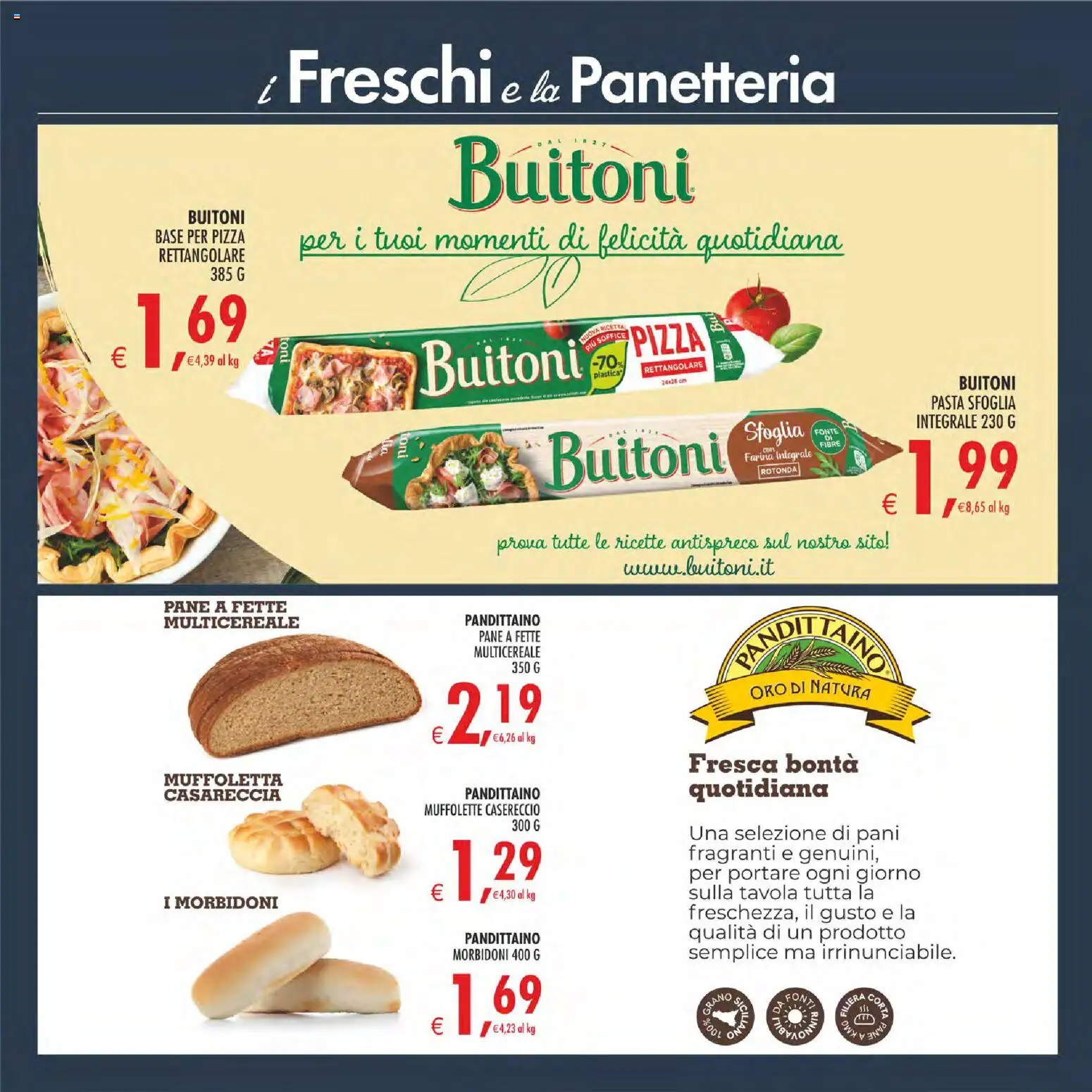 Anteprima dell'opuscolo Decò volantino Maxistore, Supermercati, Local Sicilia dal negozio Decò valido da 01/09/2026 - Pizza, Pasta, Pane, Pasta sfoglia, Farina, Farina integrale