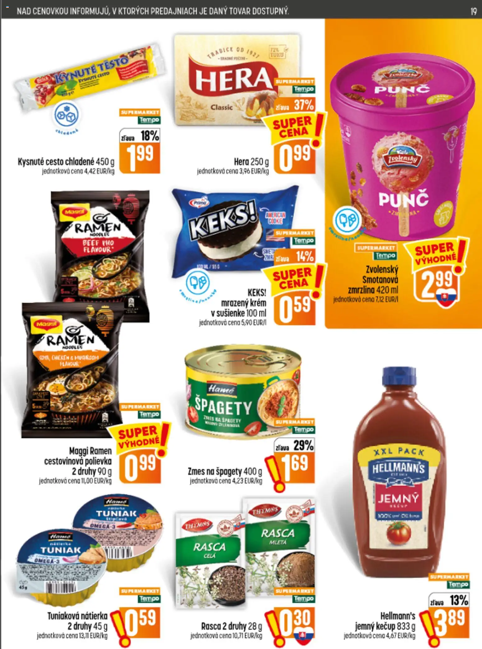 Náhľad COOP Jednota letáku platného od 10.09.2026 - Zmrzlina, Špagety, Tuniak, Hera, Cesto, Kečup, Nátierka, Krém
