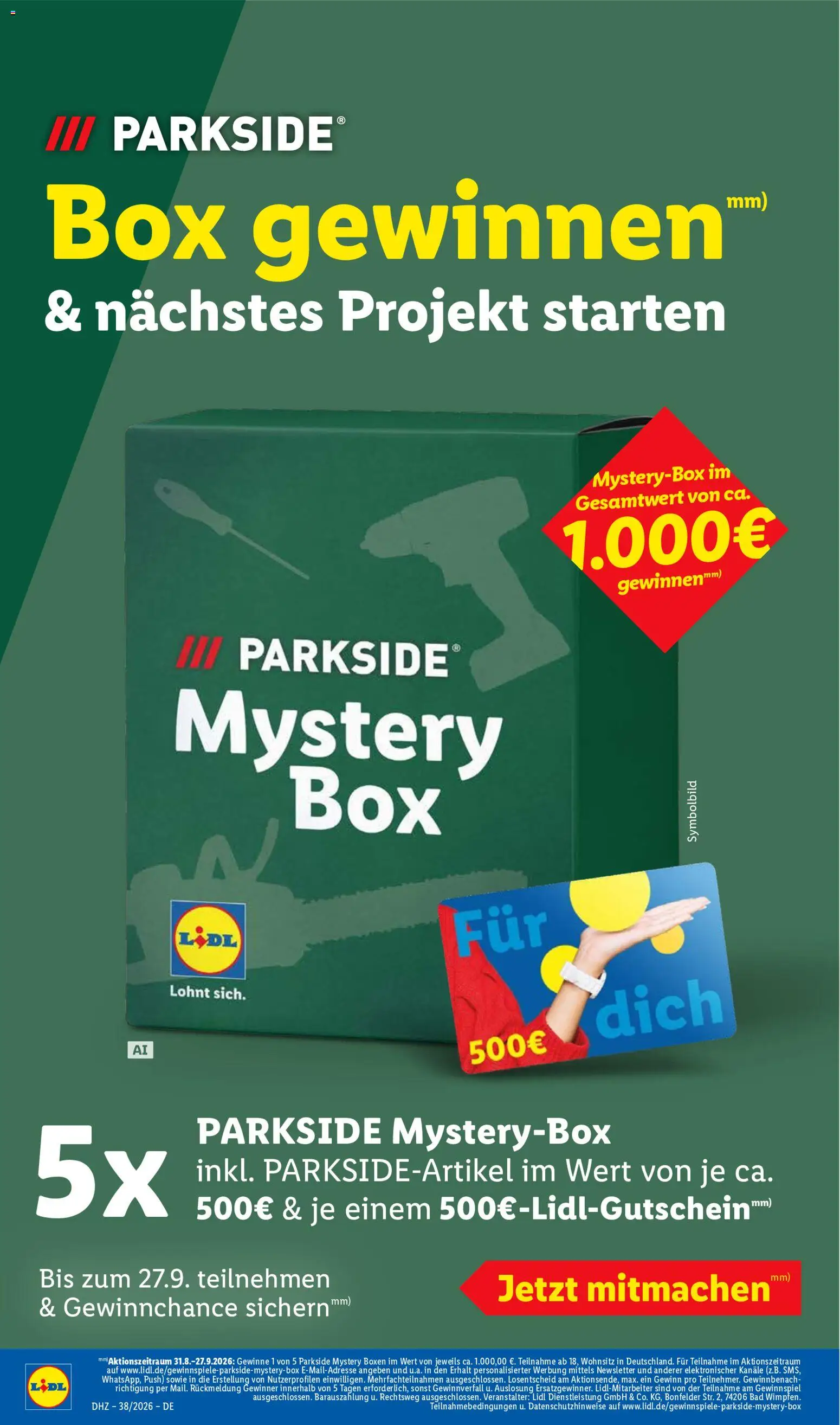 Vorschau von dem Prospekt des Geschäftes Lidl, gültig ab dem 14.09.2026 - Bad, Box