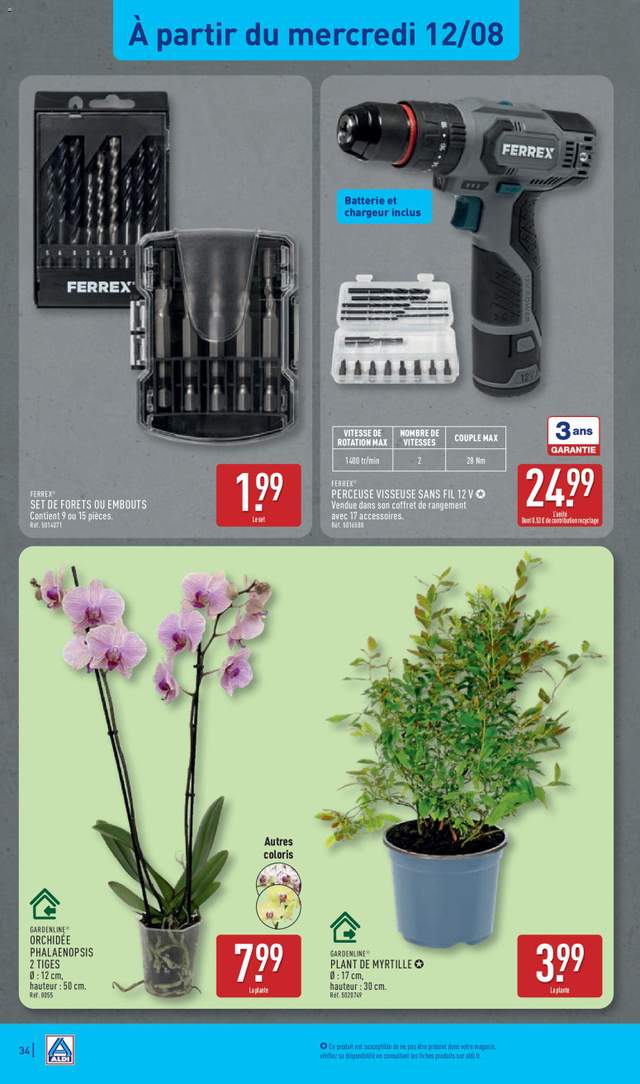 Nouveau catalogue Aldi à partir du 11/08