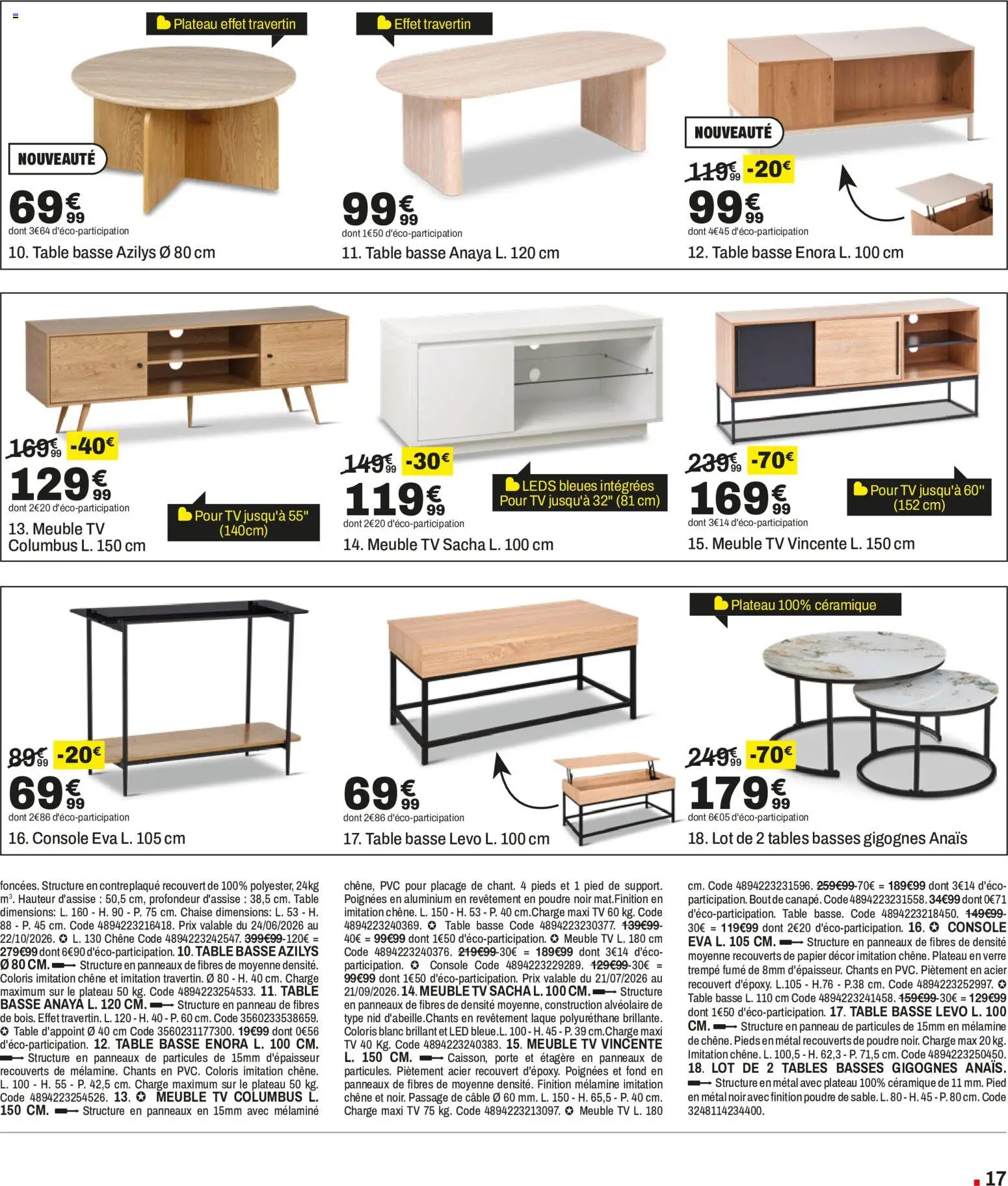 Prévisualisation de But catalogue du magasin But formulaire valide 28/08/2026 - Table basse, Meuble TV, Chaise, Plateau, Étagère, Laque, Câble, Table d'appoint