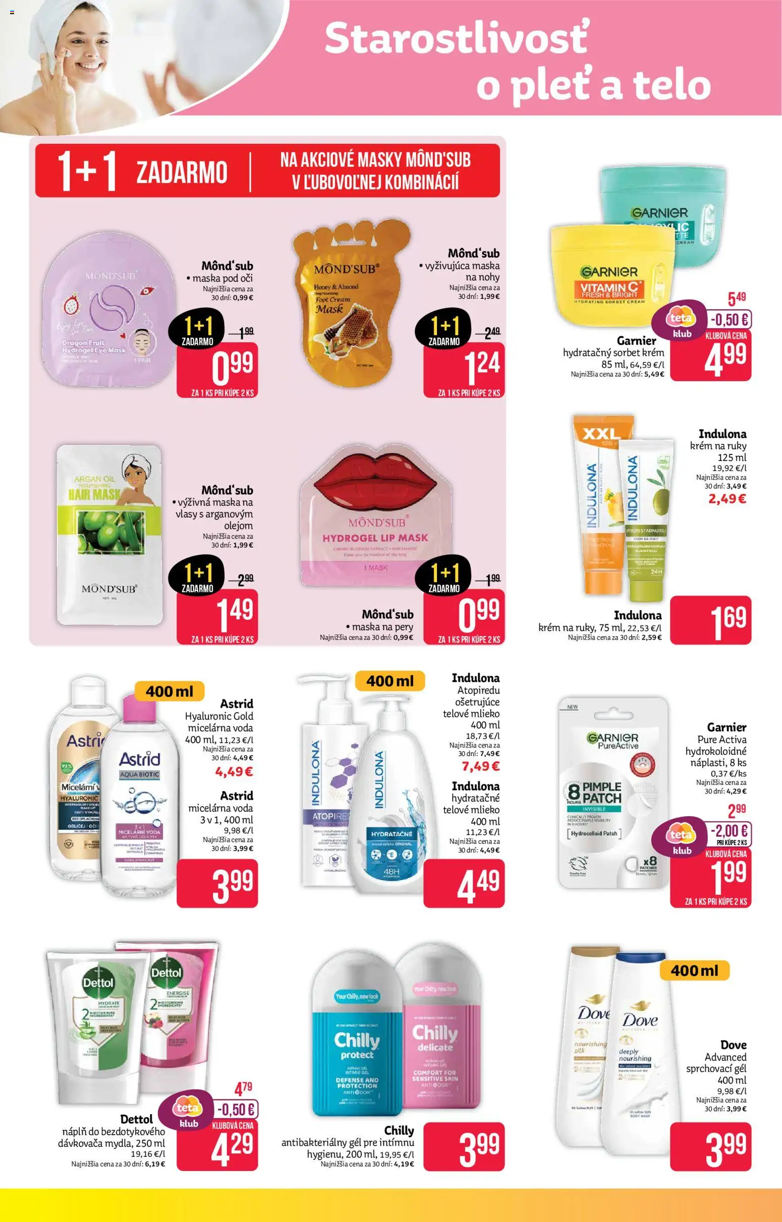 Náhľad Teta drogerie letáku platného od 14.09.2026 - Make up, Mlieko, Maska, Indulona, Masky, Dettol, Krém, Krém na ruky