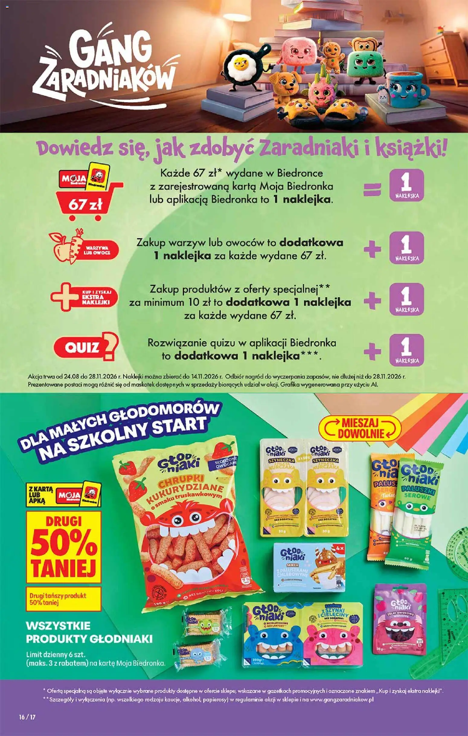 Pogląd gazetki "Biedronka gazetka - Gang zaradniaków" ze sklepu Biedronka ważnej od 17.09.2026