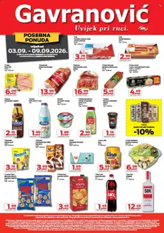 Pregled letka Gavranović Katalog trgovine Gavranović vrijedi od 03.09.2026