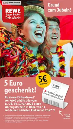 Vorschau von dem Prospekt des Geschäftes Rewe, gültig ab dem 05.07.2026