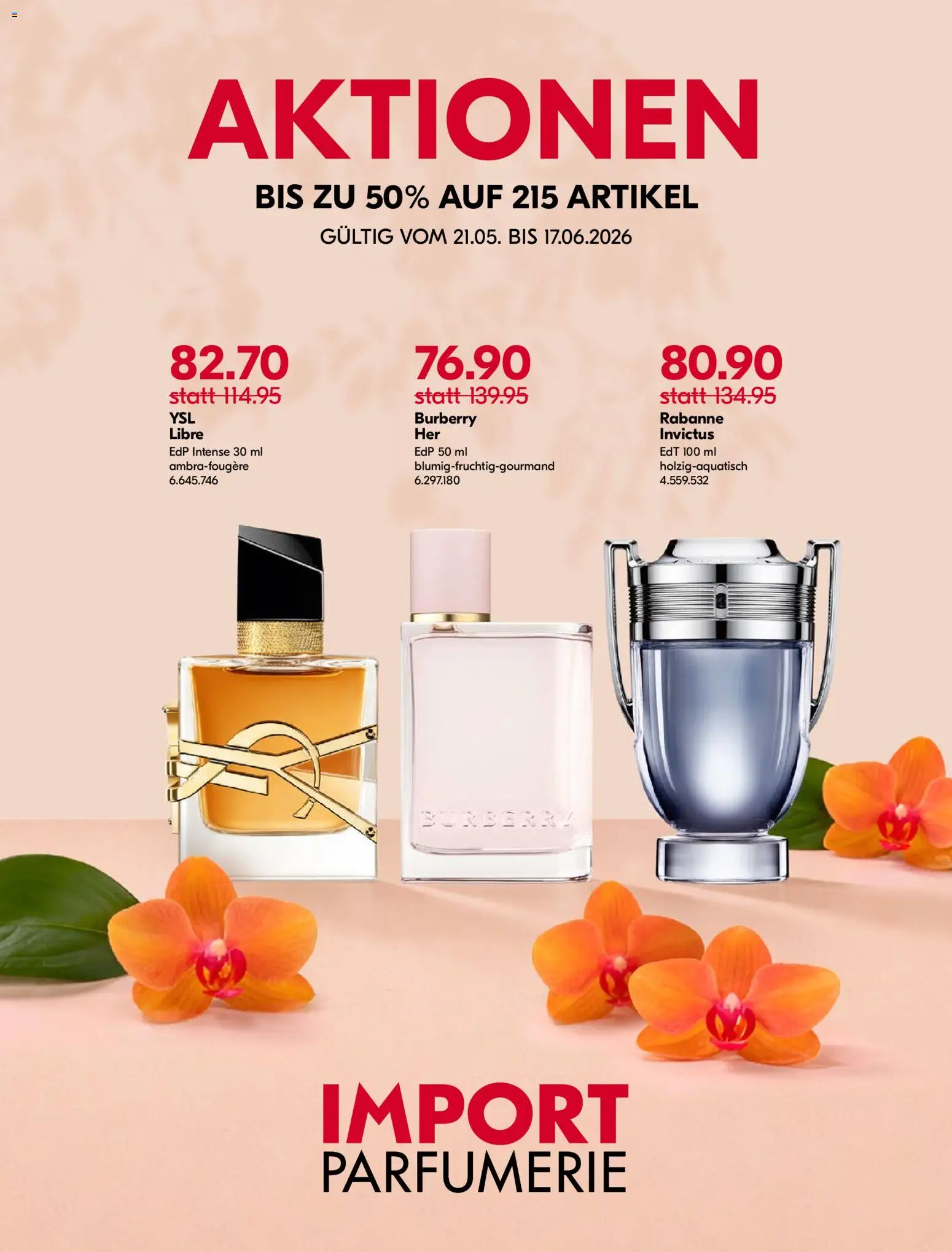 Vorschau des Merkblatts Import Parfumerie aktionen vom Shop Import Parfumerie gültig von 21.05.2026 bis 17.06.2026