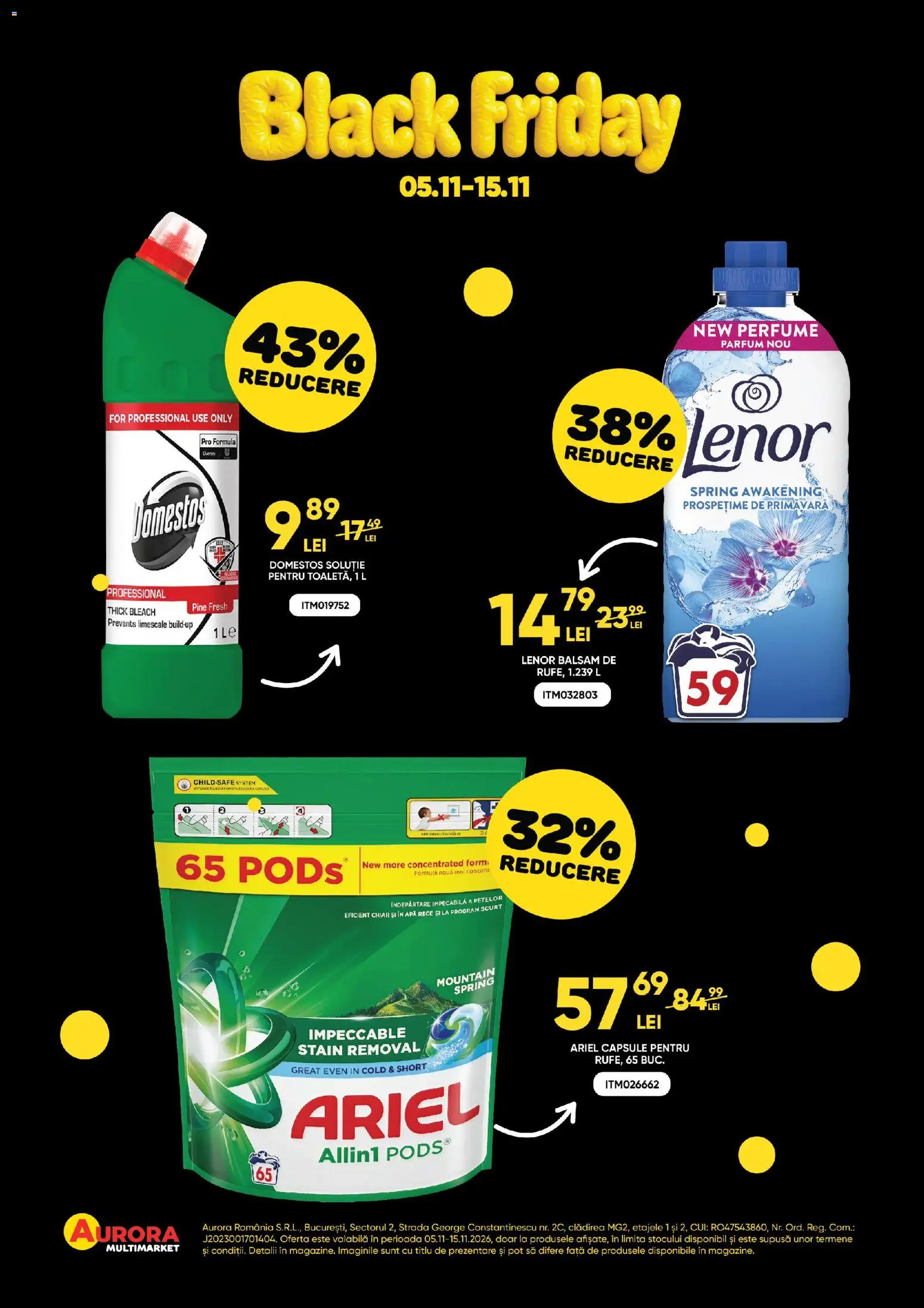 Previzualizarea de cataloage: Aurora Multimarket Aurora Multimarket Black Friday valabil de la 05.11.2026 - Apă, Parfum, Black, Balsam