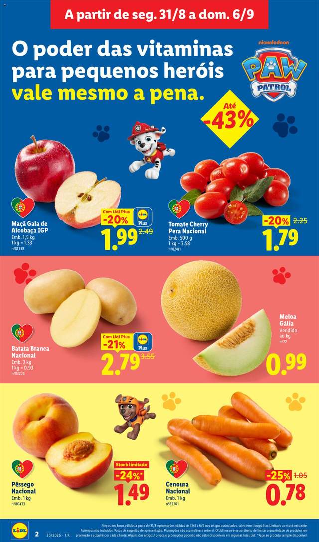 Novo folheto Lidl a partir de 31/08