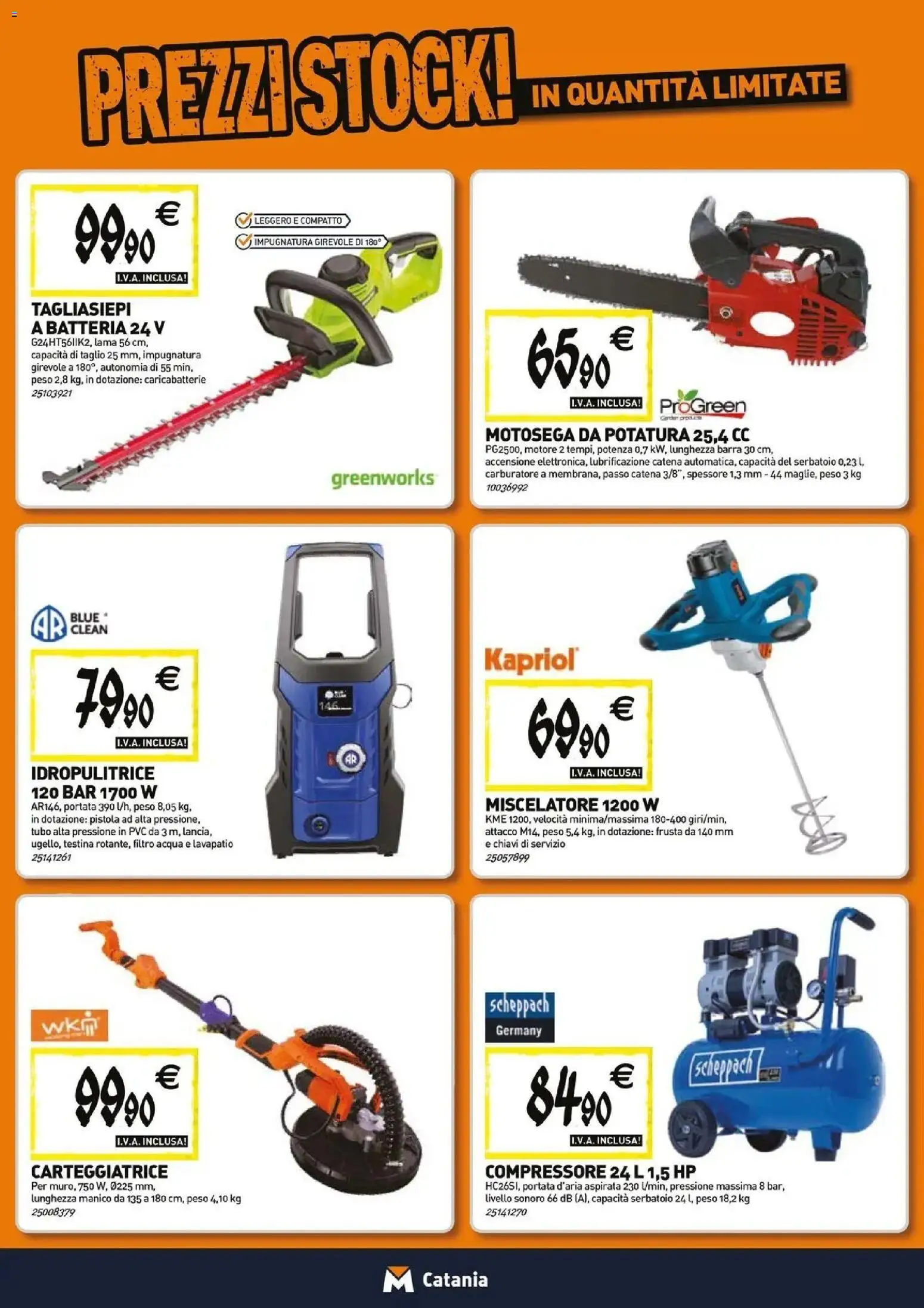 Anteprima dell'opuscolo TECNOMAT catalogo Misterbianco dal negozio TECNOMAT valido da 27/08/2026 - Acqua, Idropulitrice, Batteria, Caricabatterie, Motosega, Compressore, Tagliasiepi, Taglio