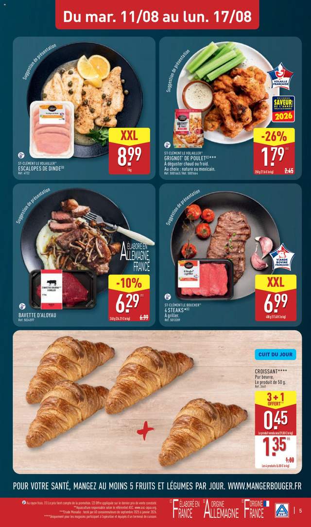 Nouveau catalogue Aldi à partir du 11/08