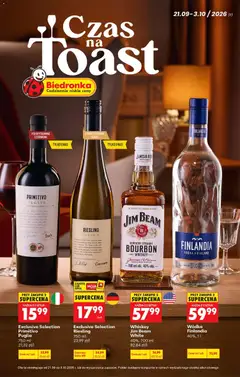 Pogląd gazetki "Biedronka gazetka - Czas na toast" ze sklepu Biedronka ważnej od 21.09.2026
