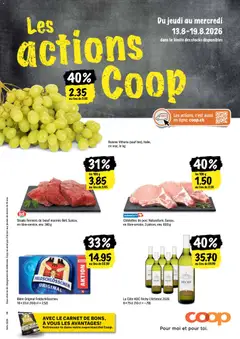 Vorschau des Merkblatts Coop aktionen FR vom Shop Coop gültig von 13.08.2026 bis 19.08.2026