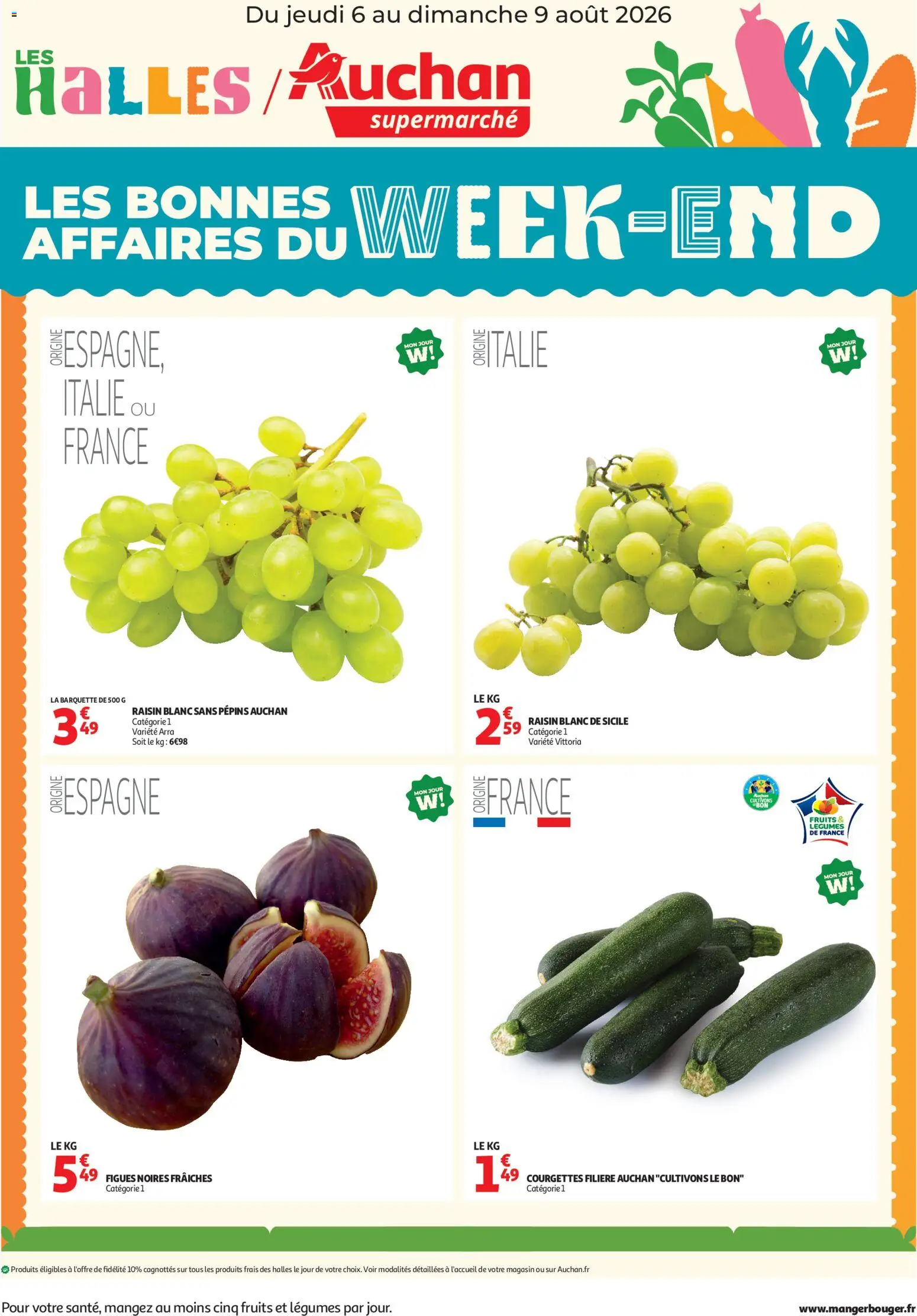 Voorbeeld van Auchan Les bons plans du week end dans votre super ! van winkel Auchan geldig vanaf 06/08/2026 - La