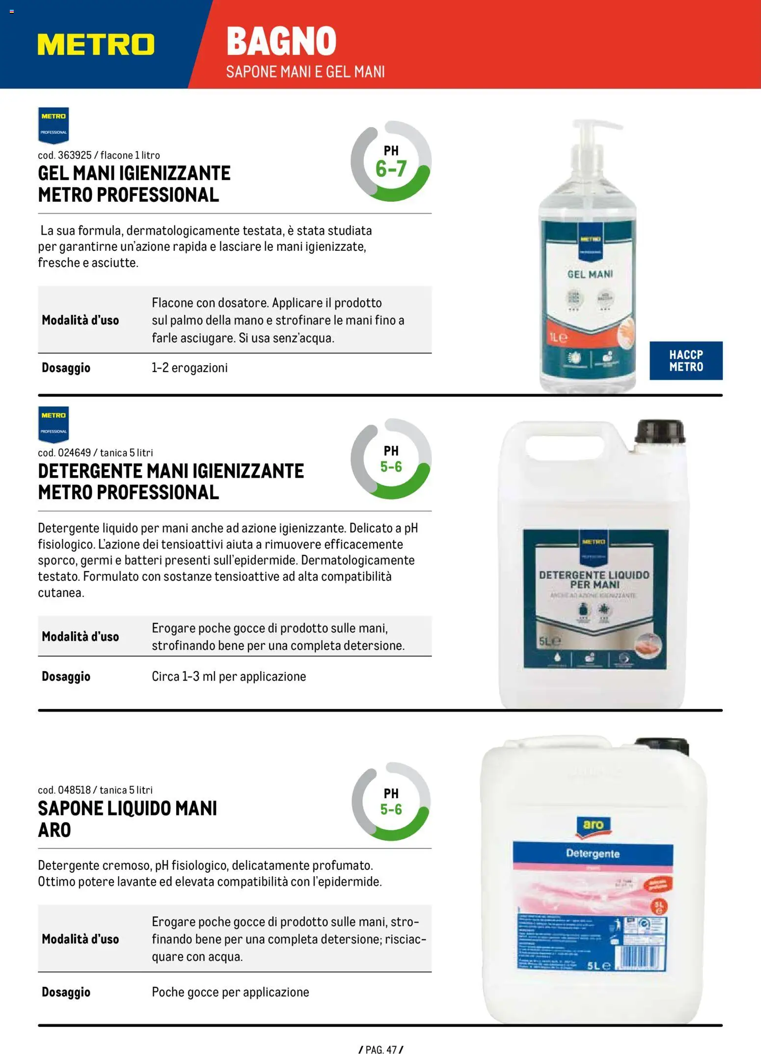Anteprima dell'opuscolo Volantino Detergenza dal negozio Metro valido da 07/01/2026 - Bagno, Sapone, Detergente, Tanica