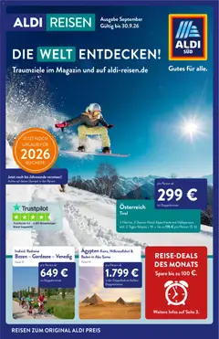 Vorschau von dem Prospekt des Geschäftes Aldi Reisen, gültig ab dem 01.09.2026