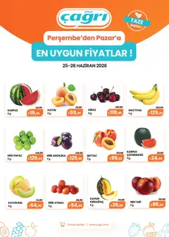 Çağrı Market Çağrı Market - Manav Katalog 25.06.2026 - Broşürünün önizlemesi