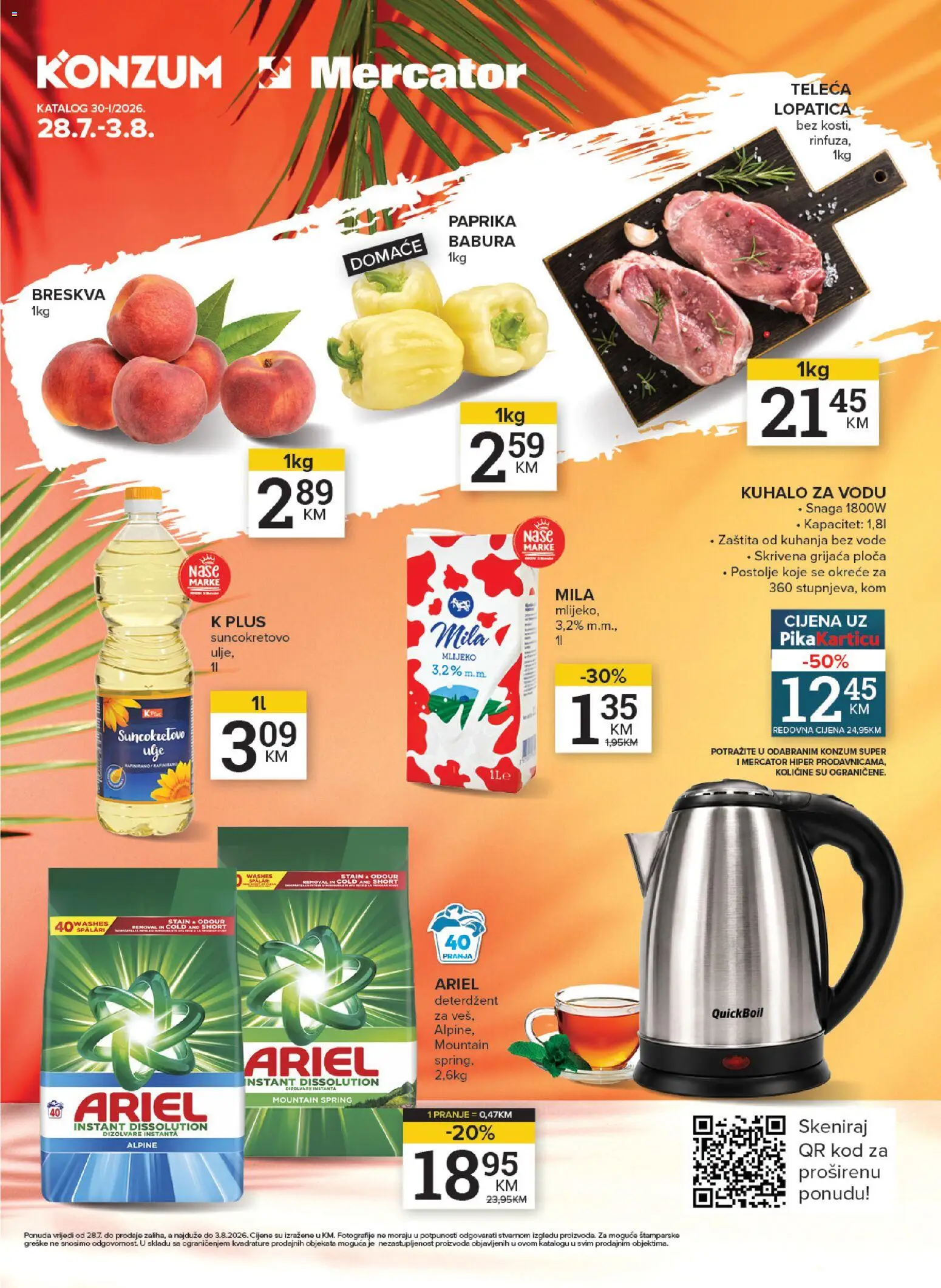 Pregled letka Mercator katalog trgovine Mercator vrijedi od 28.07.2026