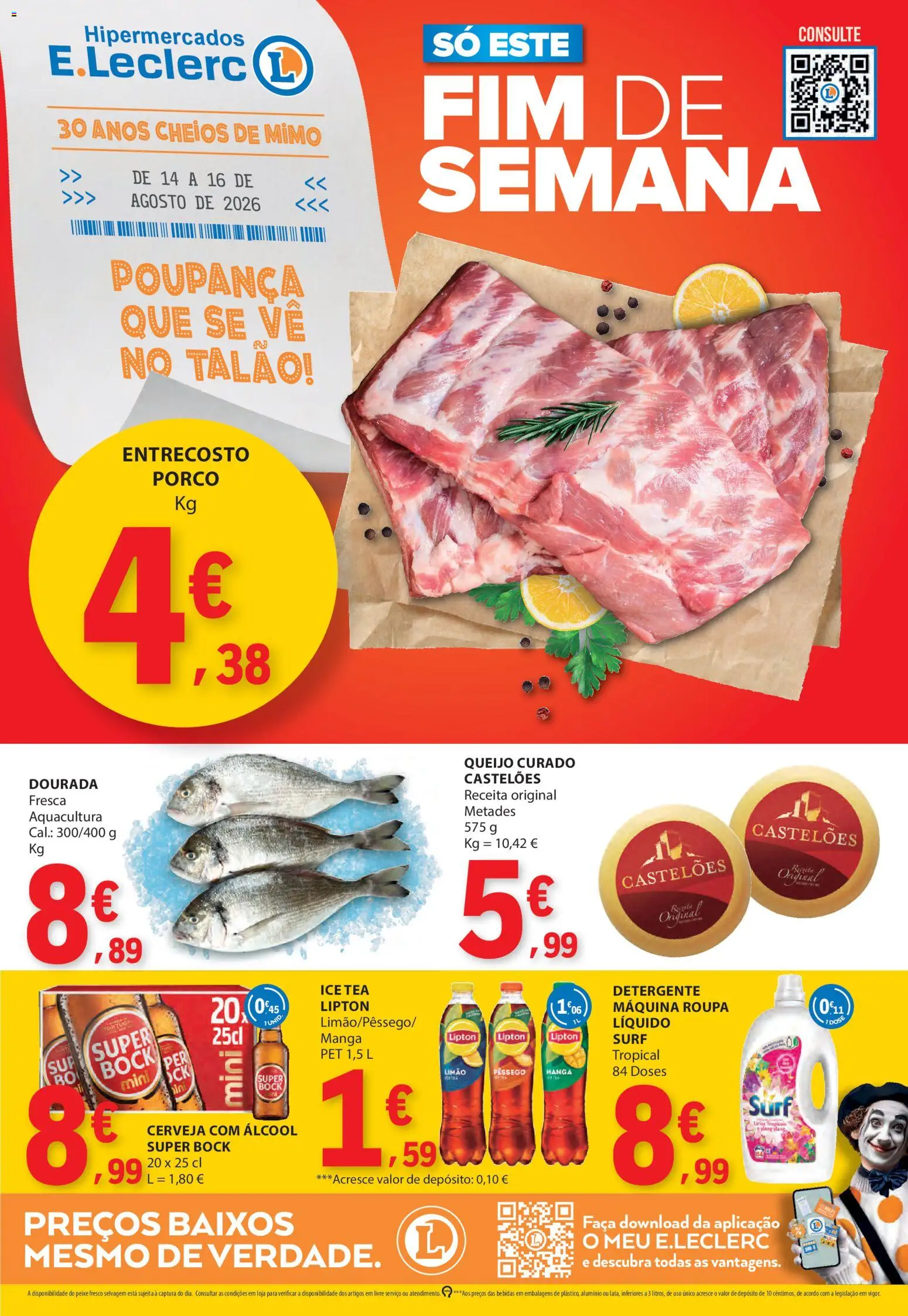 Pré-visualização do folheto da loja E.Leclerc válida a partir de 14/08/2026