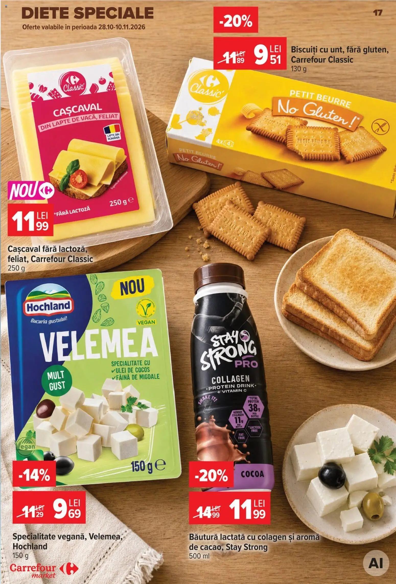 Previzualizarea de cataloage: Carrefour Carrefour Catalog Market valabil de la 28.10.2026 - Migdale, Lapte, Cașcaval, Biscuiți, Făină, Hochland, Shake, Carrefour Classic