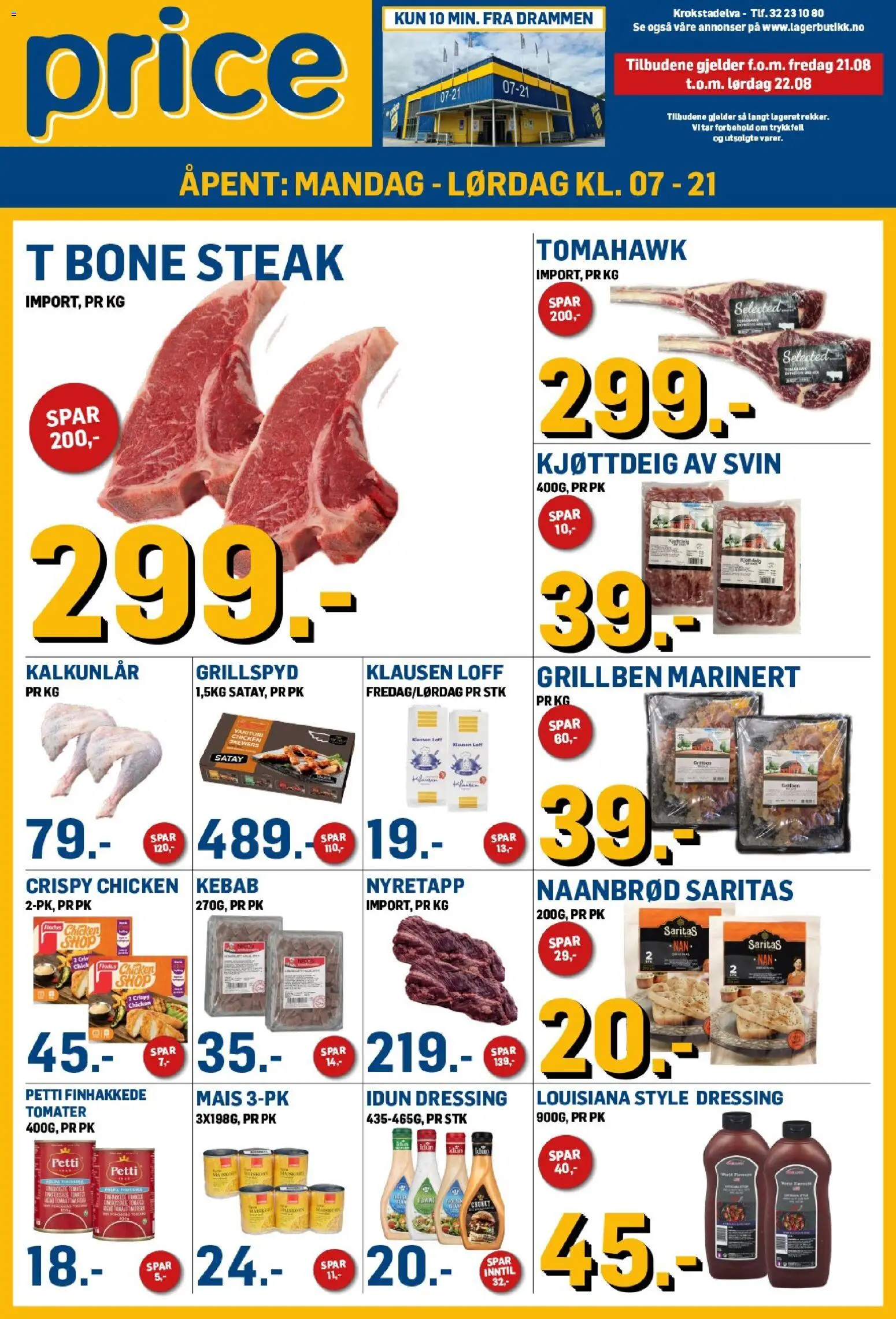 Forhåndsvis Price Lagerbutikk kundeavis fra butikk Price Lagerbutikk gyldig fra 21/08/2026