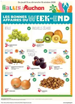 Prévisualisation de Auchan les bons plans du week-end dans votre hyper du magasin Auchan formulaire valide 15/10/2026