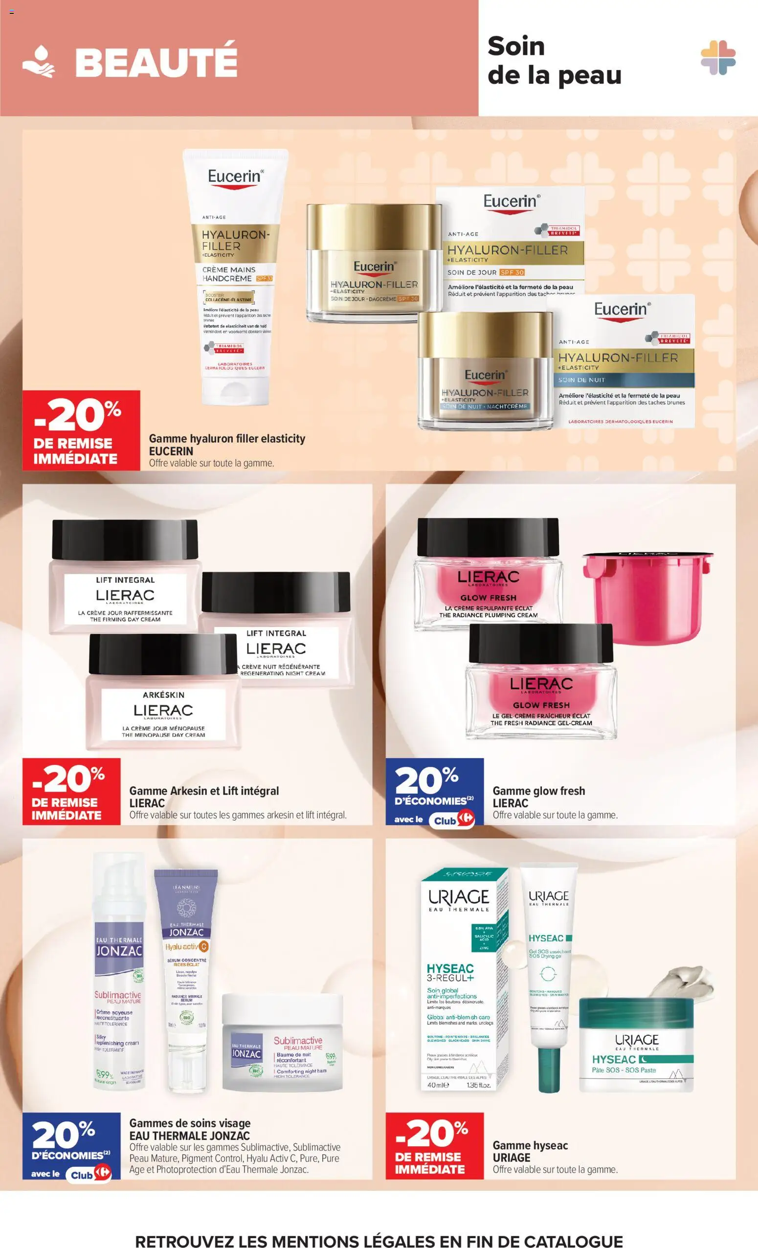 Prévisualisation de Carrefour Parapharmacie, beauté, santé, bein-être du magasin Carrefour formulaire valide 25/08/2026 - Pâte, Thé, Crème, Serum, Crème mains, Eau thermale