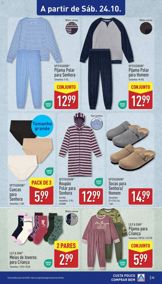 Novo folheto Aldi a partir de 19/10