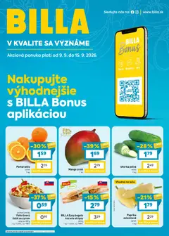Náhľad Billa letáku platného od 09.09.2026