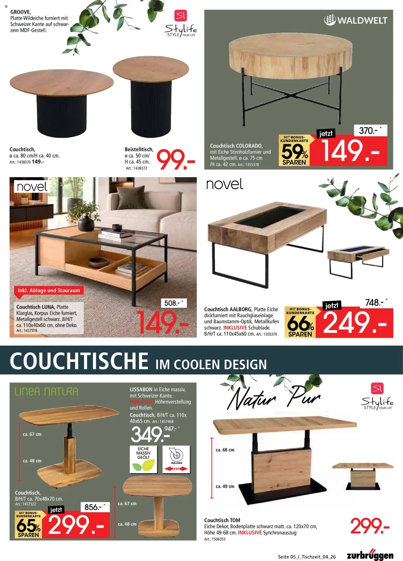 Vorschau von dem Prospekt des Geschäftes Zurbrüggen, gültig ab dem 23.10.2026 - Couchtisch