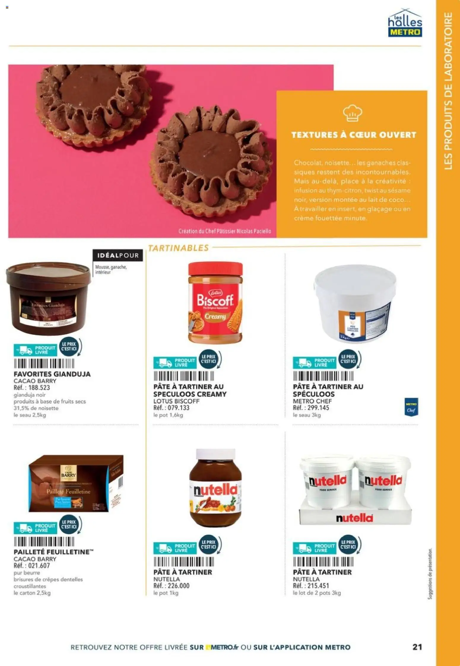 Prévisualisation de Boulangers Pâtissiers du magasin METRO formulaire valide 30/04/2026 - Nutella, Pâte, Sésame, Beurre, Crème, Noisette, Cacao, Pâte à tartiner