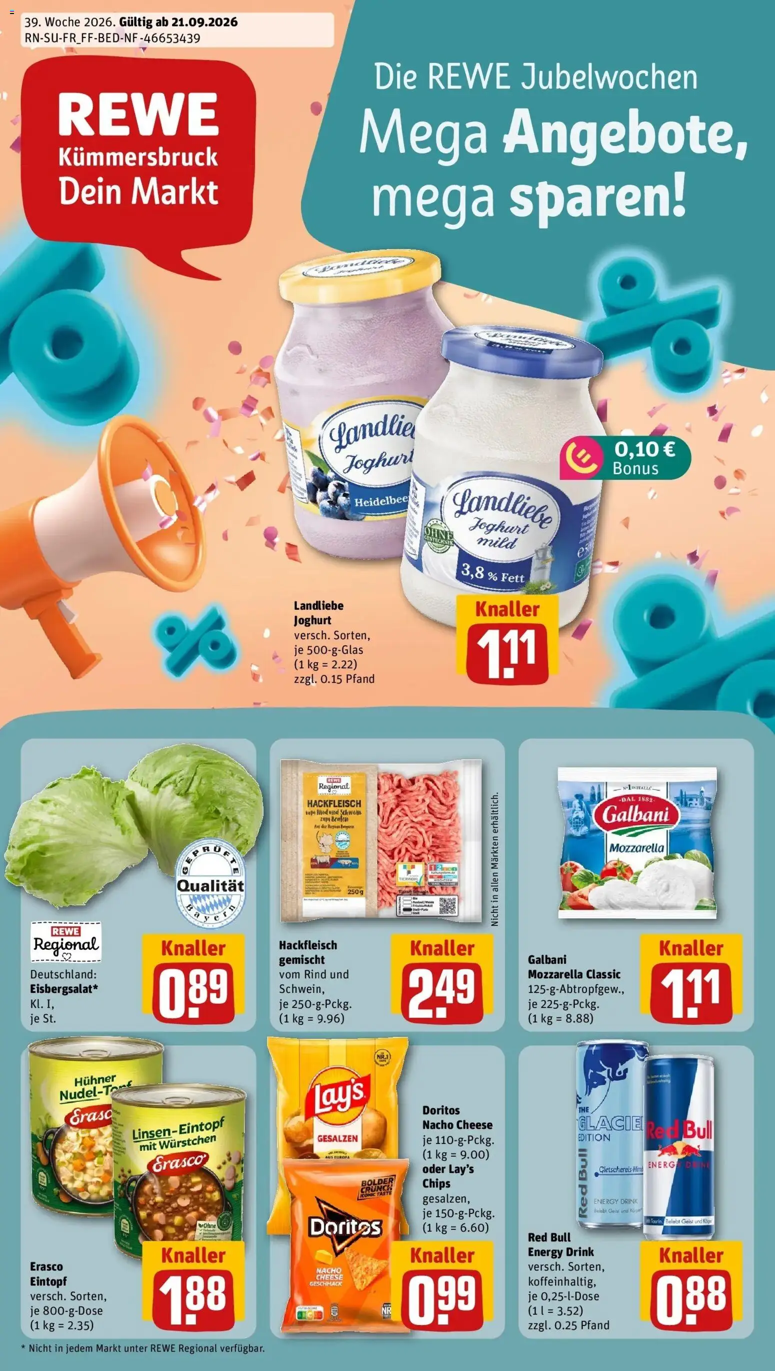 Vorschau von dem Prospekt des Geschäftes Rewe, gültig ab dem 21.09.2026