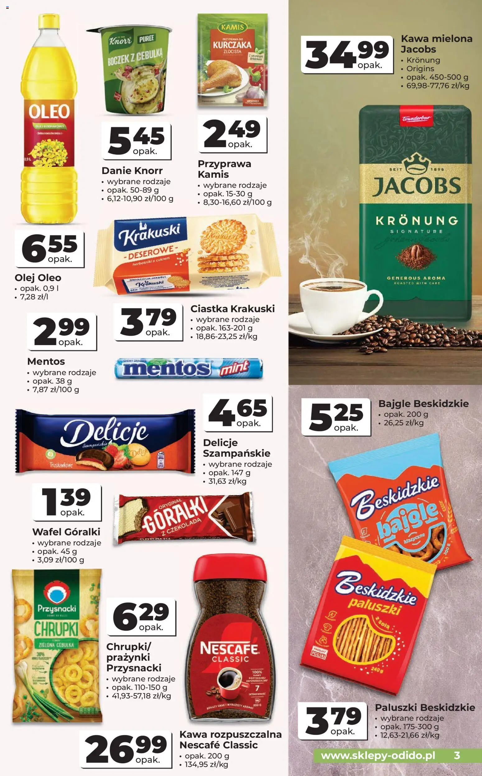 Pogląd gazetki "Odido gazetka" ze sklepu Odido ważnej od 14.10.2026 - Kawa, Czekolada, Kawa rozpuszczalna, Boczek, Paluszki, Chrupki, Nescafe, Kawa mielona