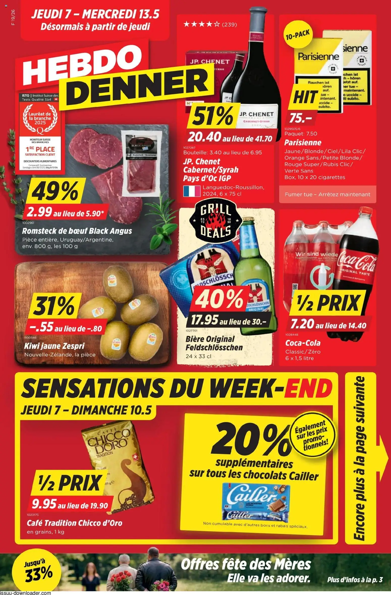 Vorschau des Merkblatts Denner aktionen FR vom Shop Denner gültig von 07.05.2026 bis 13.05.2026