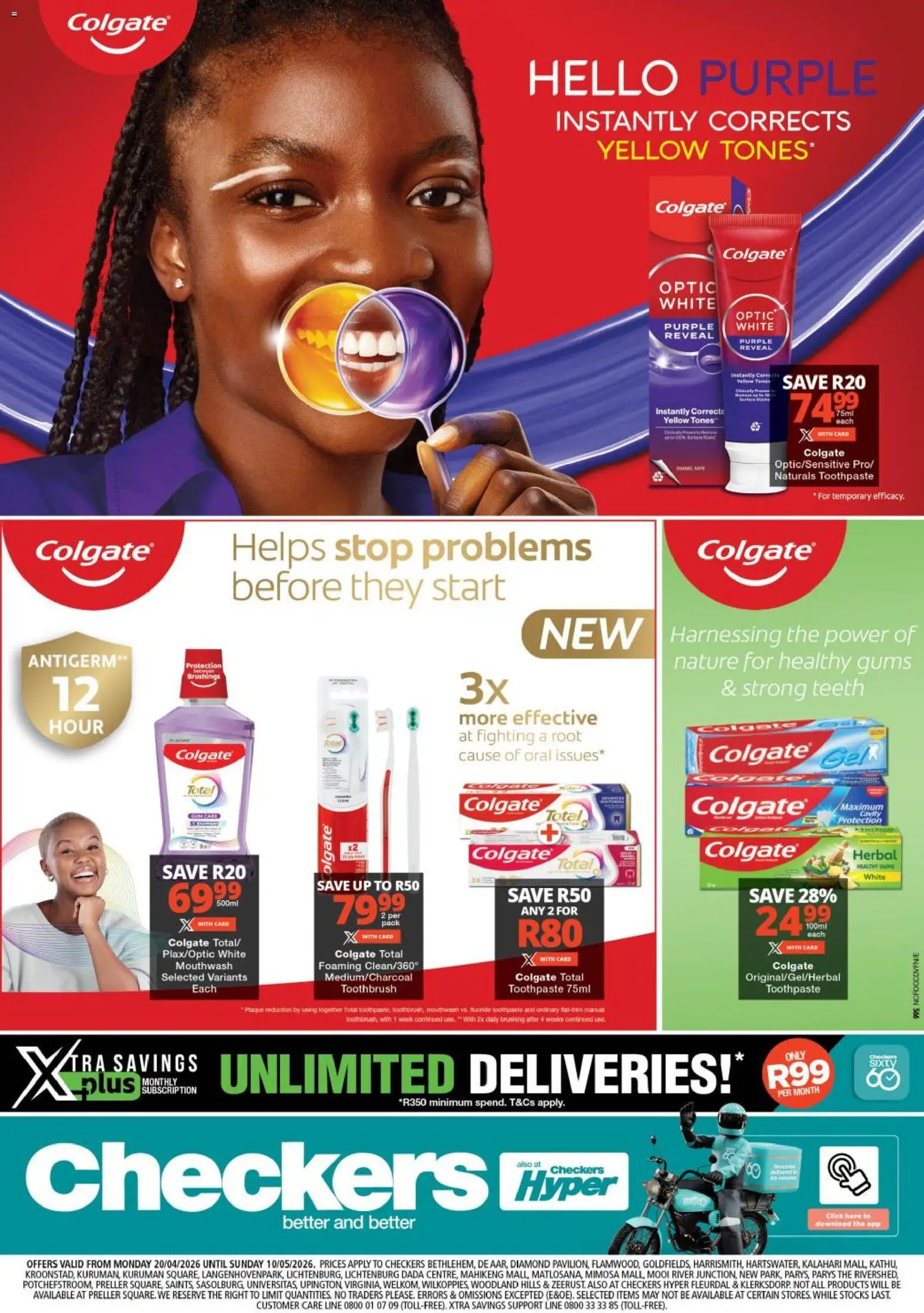 Checkers - Northern Cape - Colgate Promotion 20/04 - 10/05/2026