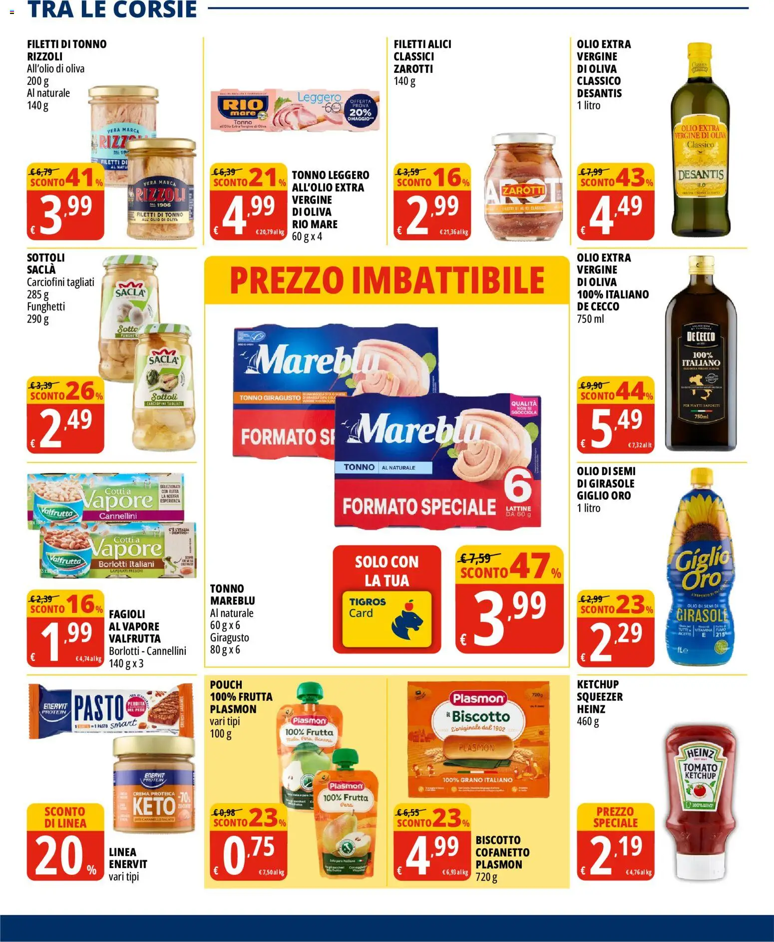 Anteprima dell'opuscolo Tigros volantino dal negozio Tigros valido da 28/10/2026 - Crema, Fagioli, Tonno, Semi di girasole, De Cecco, Olio di semi, Olio di semi di girasole, Tonno al naturale
