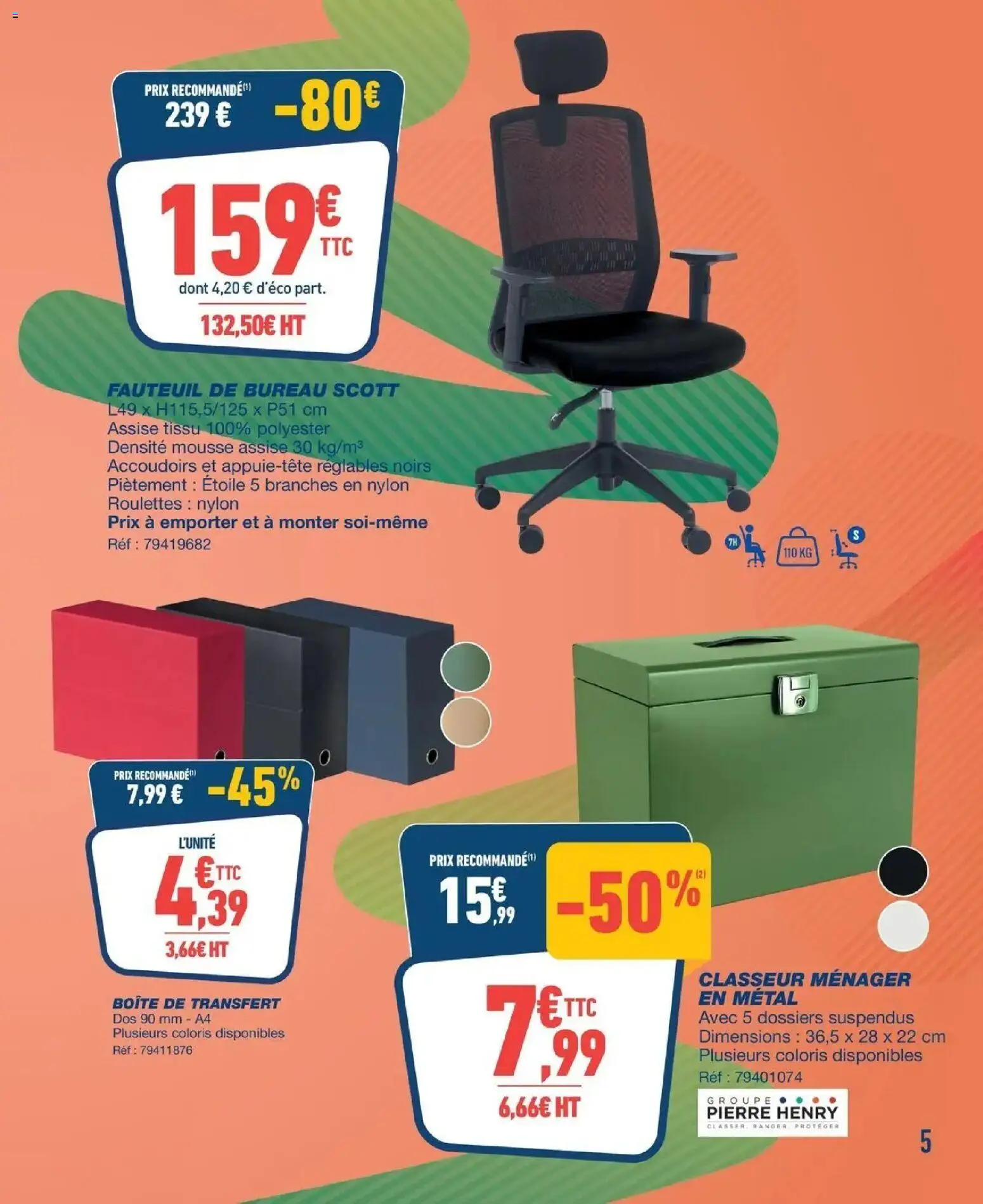 Prévisualisation de Prix en folie! du magasin Bureau Vallée formulaire valide 02/11/2026 - Bureau, Fauteuil, Mousse
