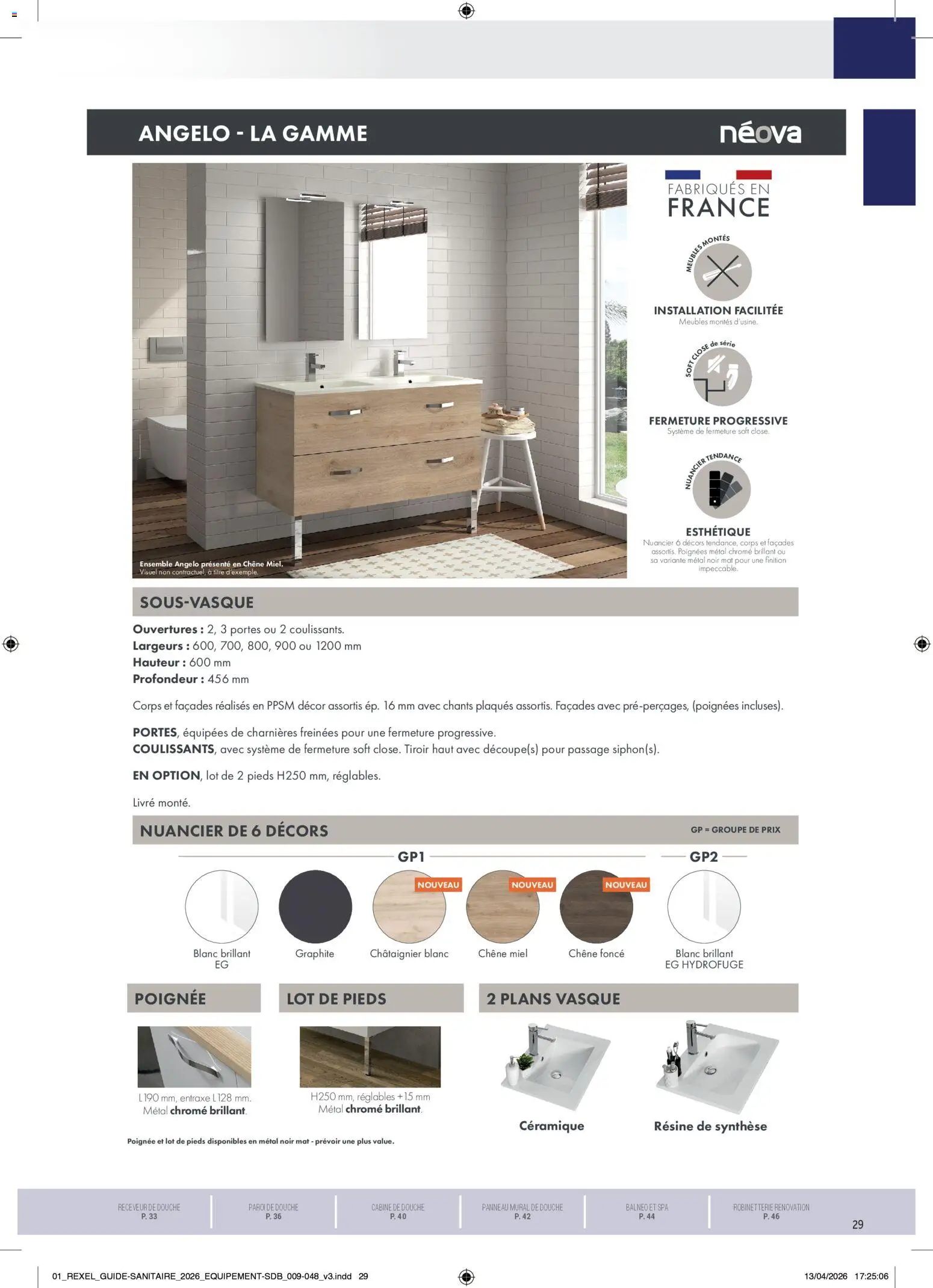 Prévisualisation de Rexel - Brochure Sanitaire du magasin Rexel formulaire valide 20/04/2026 - Livre, Miel, Douche, GP, Poignées, Portes