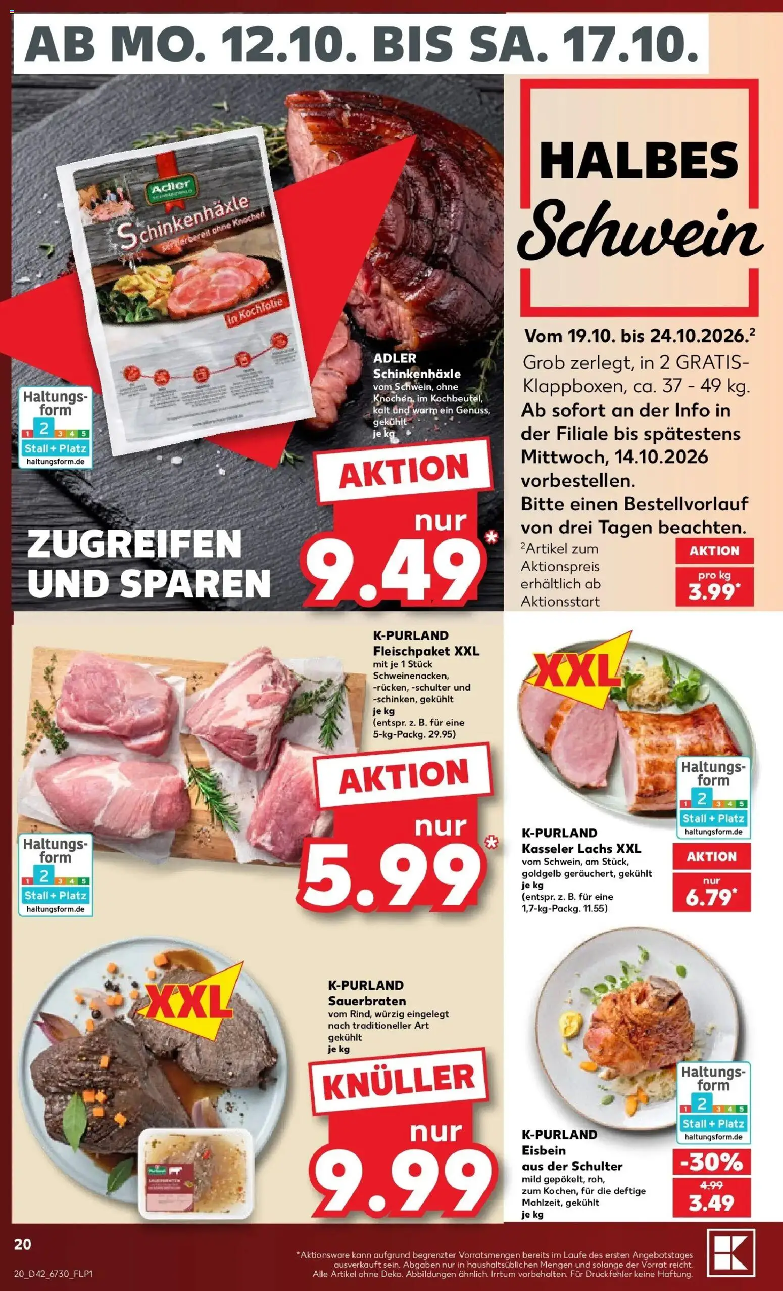 Vorschau von dem Prospekt des Geschäftes Kaufland, gültig ab dem 12.10.2026 - Lachs, Schulter