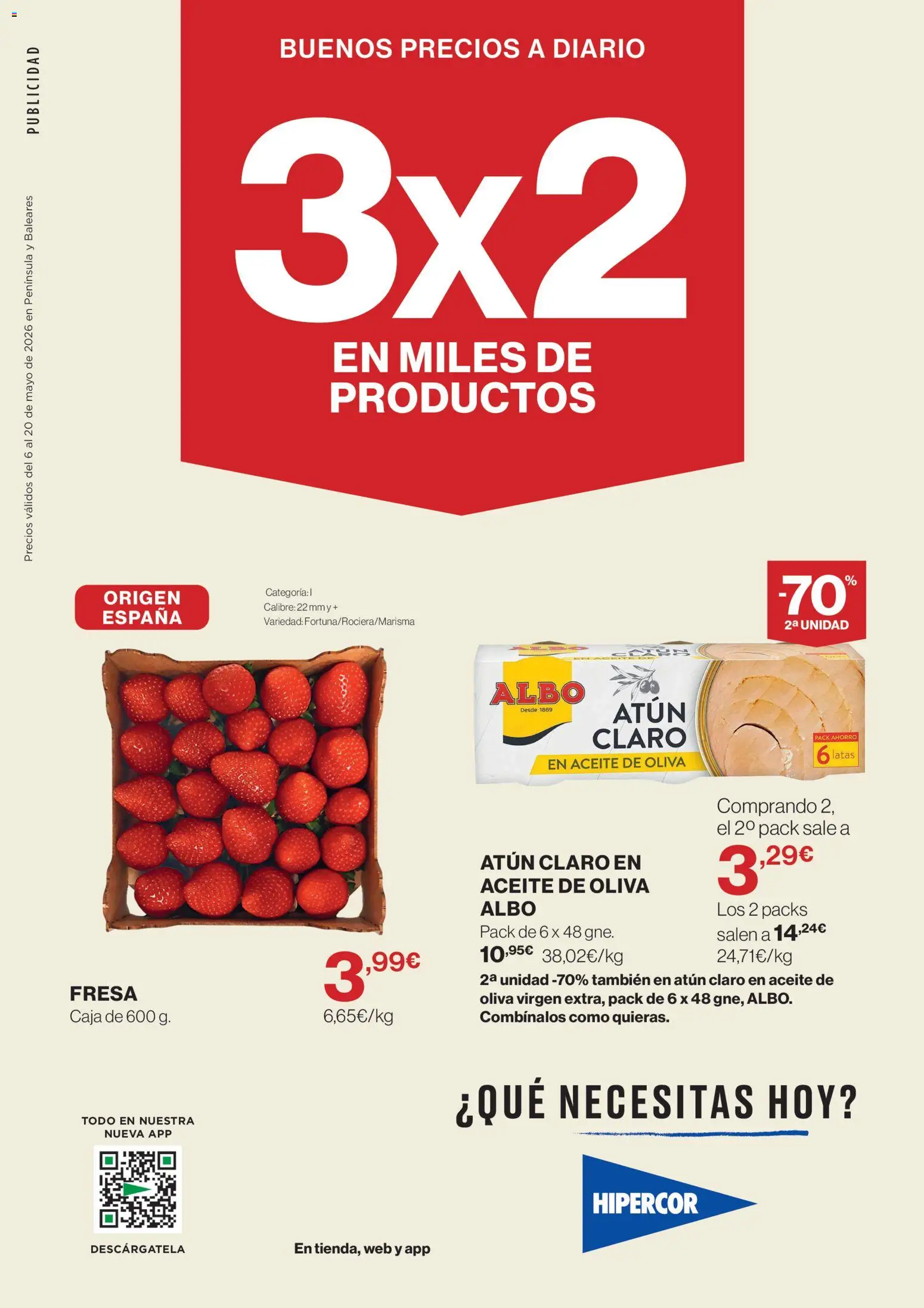 Vista previa del folleto de la tienda Hipercor válido desde el 06/05/2026 - Aceite de oliva, Aceite, Atún, Caja, Atún claro