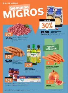 Vorschau des Merkblatts Migros aktionen FR vom Shop Migros gültig von 08.10.2026 bis 14.10.2026